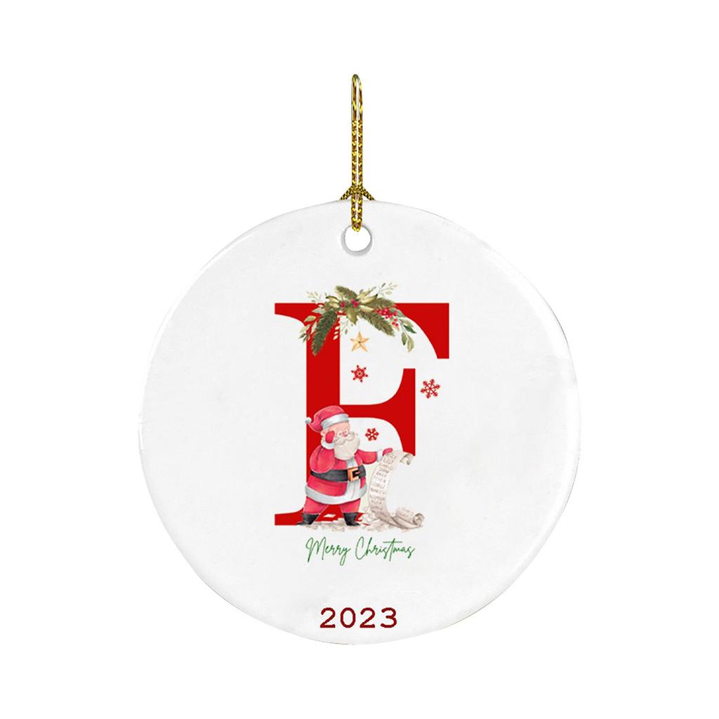 26 Letters Christmas Pendant Acrylic Car Pendant Christmas Tree Decoration