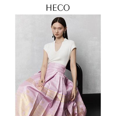 New Chinese Style V-Neck Tencel Knit Top