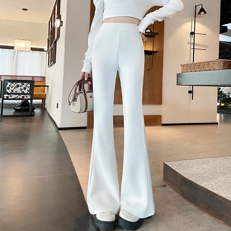 

Женские облегающие брюки клеш с высокой талией - Коллекция Весна 2025 Large