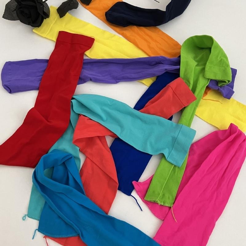 Colorful Calf Socks Velvets Knee High Stockings Lightweight Breathable Knee High Socks Student Girls Middle Tube Socks