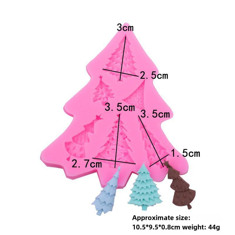 Christmas Silicone Mold for Cake Decoration: Featuring Snowflakes, Elk, Santa Claus, and More