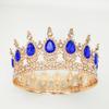 Full Circle Crown Tiara Colorful Baroque Retro Full Diamond Jewelry Wedding Accessories Crown Bridal Crown