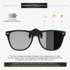Mirror Flip Up Clip on Sunglasses Men Clips Color Shift Sun Glasses Driving Fishing Eye Wear Night Vision Lens Glasses Premium