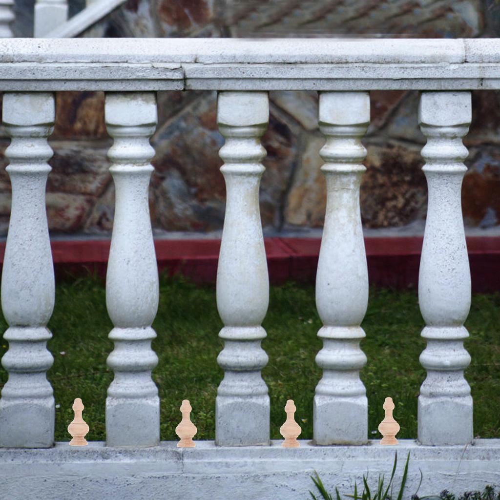 4 Stück Massivholz Europäischer Stil Kleine Bogenbrücke Baluster Dekoratives Heimmöbel Eingangstisch Mitteltisch Dekoration Holzhandwerk