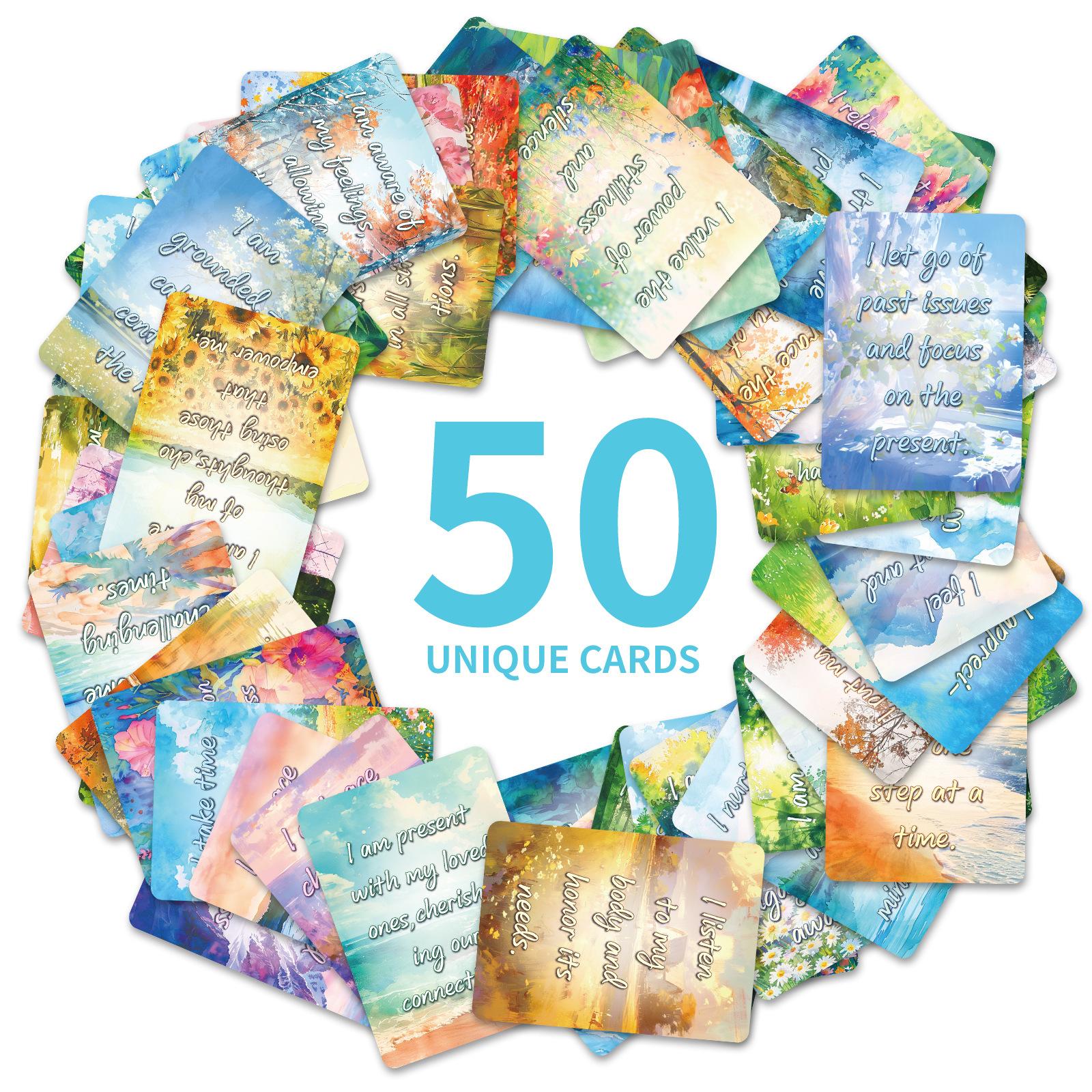 

50 шт. Мотивационные карточки, Позитивное ободрение, Мотивационные цитаты, Вдохновляющие карточки, Искренние пожелания для друзей, семьи