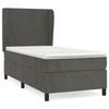 VidaXL Lit à sommier tapissier et matelas Gris foncé 90x190 cm Velours - Modèle 3129064