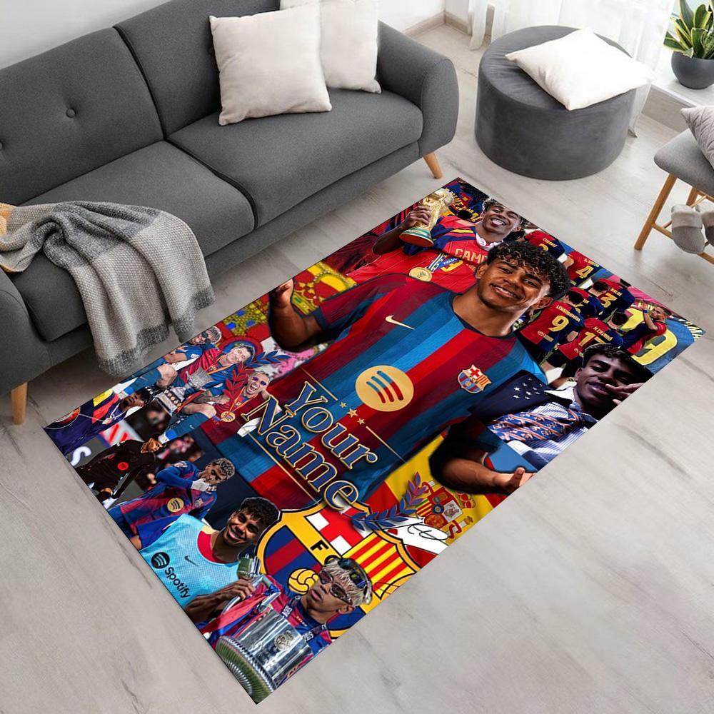 Yamal Customized Name Floor Rug Office Rug Perfect for Study room Decorate room Kitchen Entryway Anti-slip Rug Decorate Offices Best for Christmas