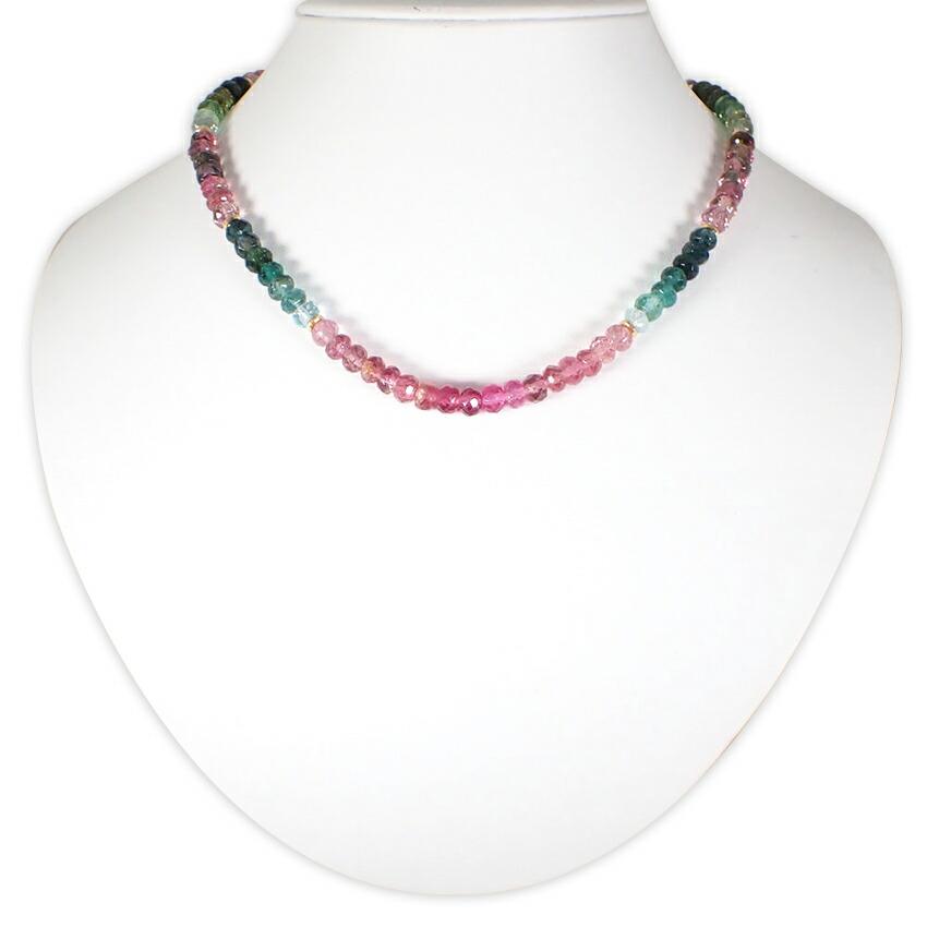 

[Used] K18 Tourmaline Multicolor Necklace/g503-50