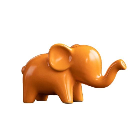 Keramik Elefant Schreibtischornament Bunte Kleine Elefantenstatue Glückselefant Figur Haus Büro Wohnzimmer Dekoration