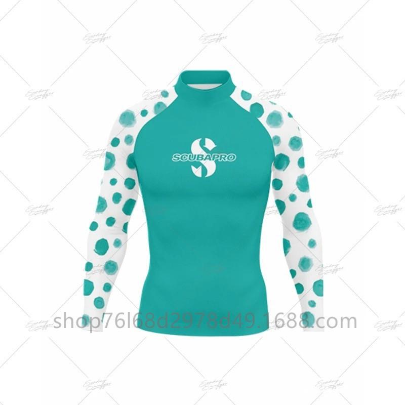 SCUBA Surfing Wear Outdoor Sunscreen Snorkeling Swimwear Long-sleeved Split Top Quick-drying Diving Suit Support