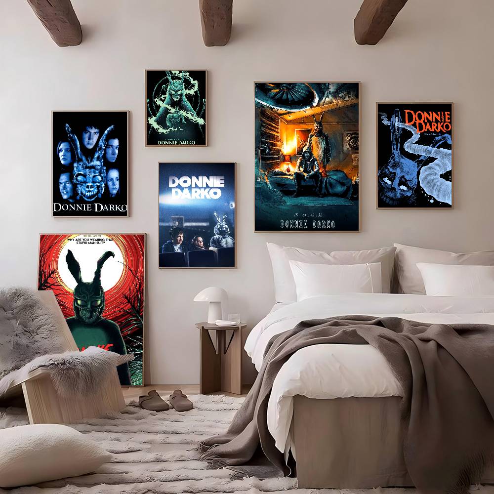 Film Horror Classico Donnie Darko Poster Vintage Adesivo Kraft Retro Adesivo Fai da Te Stanza Bar Caffetteria Decorazione Stanza Kawaii