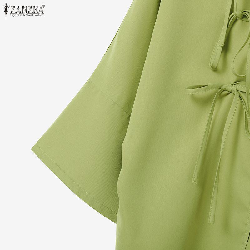 ZANZEA Women Long Sleeve Blouse and Pants Casual Two Piece Suit Sets