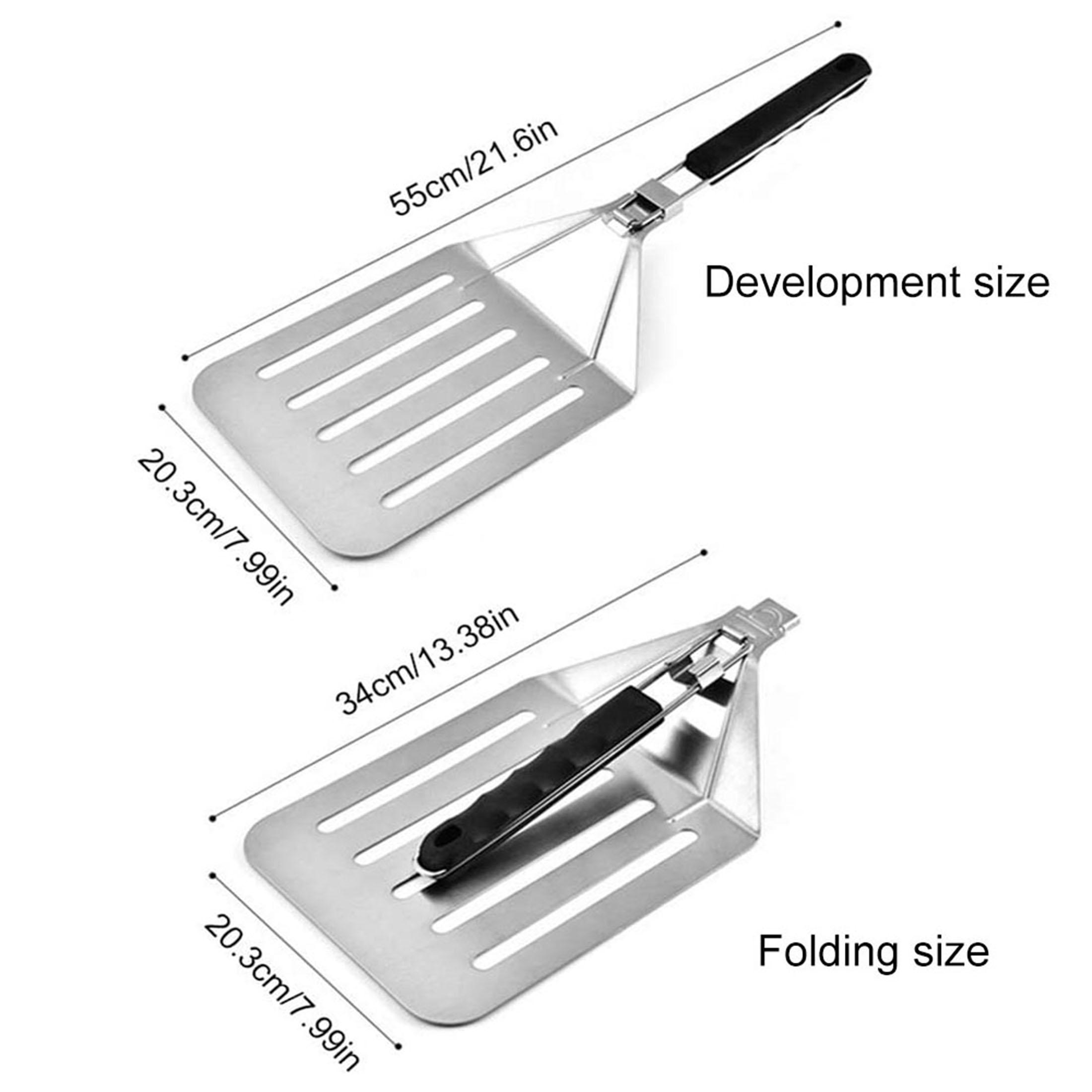Pizza Peel, Food Grade Stainless Steel Pizza Shovel, Rustproof Heavy Duty Baking Spatula for Oven Pizza Cake Bread Transfer, Home Kitchen Baking Tools