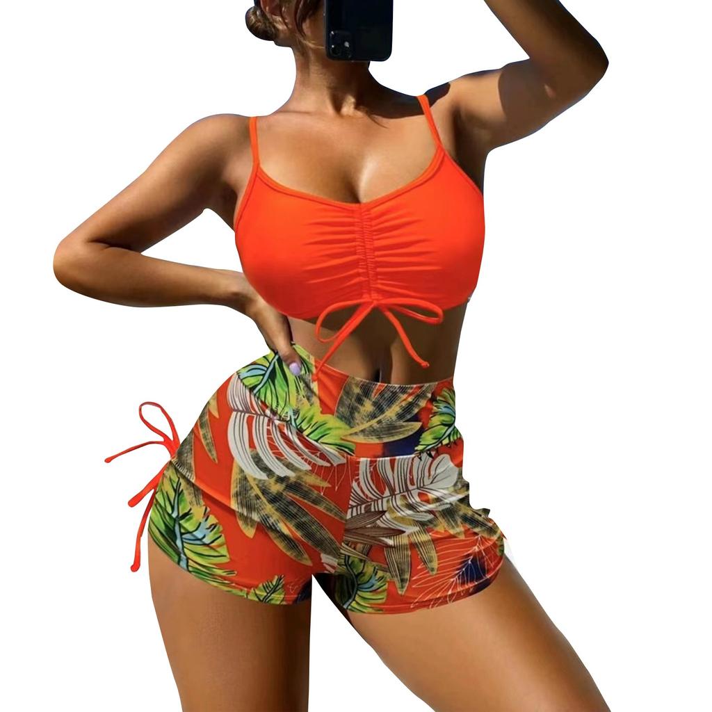 Women's Fashionable Beach Sexy Multi-color High Waisted Bikini Swimsuit
