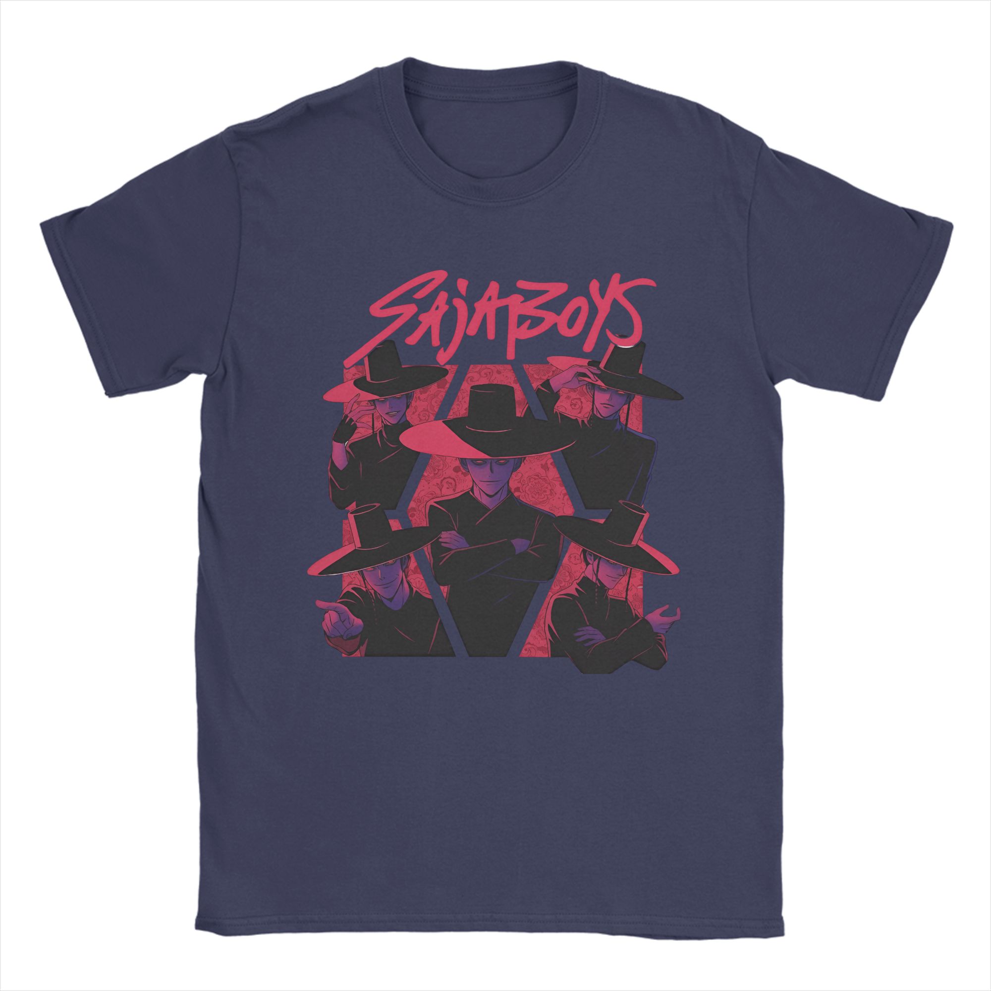 

Saja Boys Fan Art Kpop Demon Hunters T Shirt Summer Popular T-Shirts Men Cotton O-Neck Oversize Top Tees Short Sleeve Y2K Tshirt 4XL