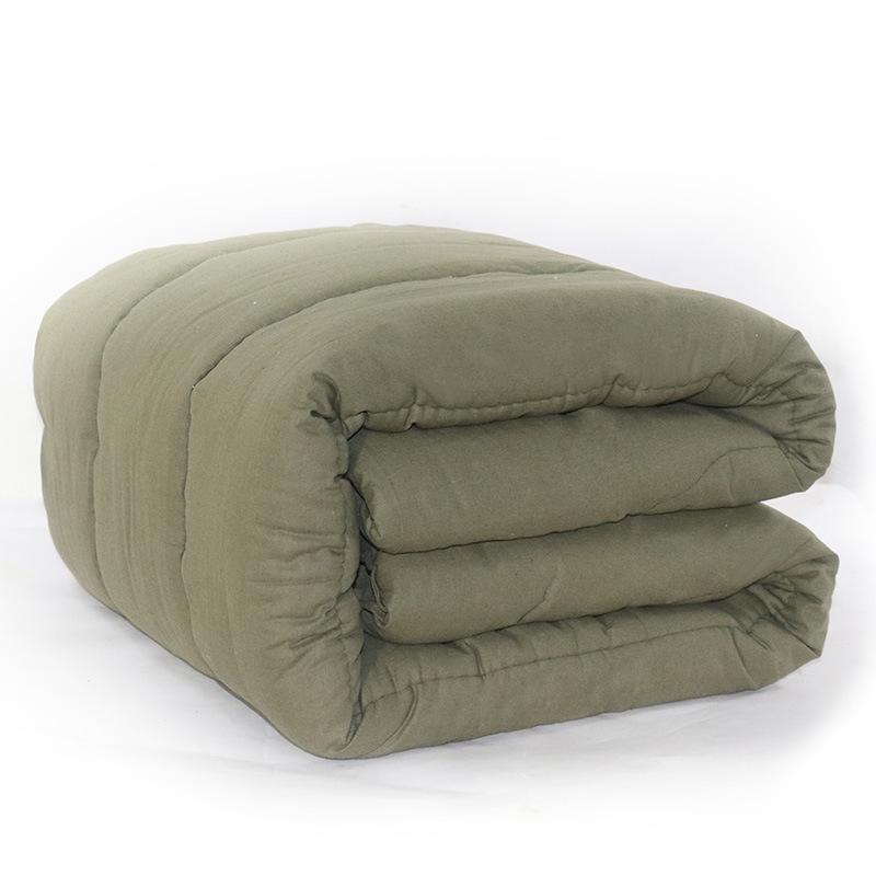 Army Green Student Dormitory Mattress with White Hot Melt Cotton for Military Training