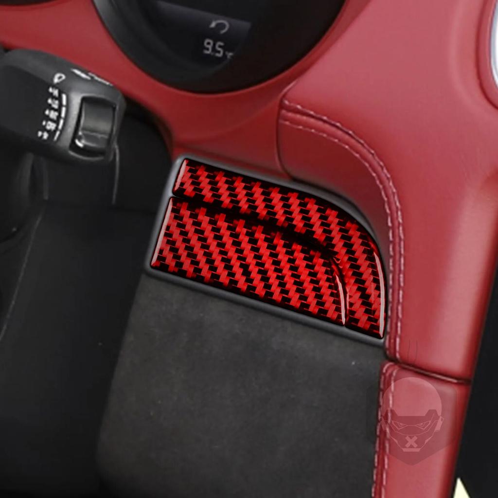 For Porsche 718 982 Cayman Boxster T S GTS GT4 Spyder RS Car Main Driver's Side Panel Decorative Sticker Carbon Fiber Accessori