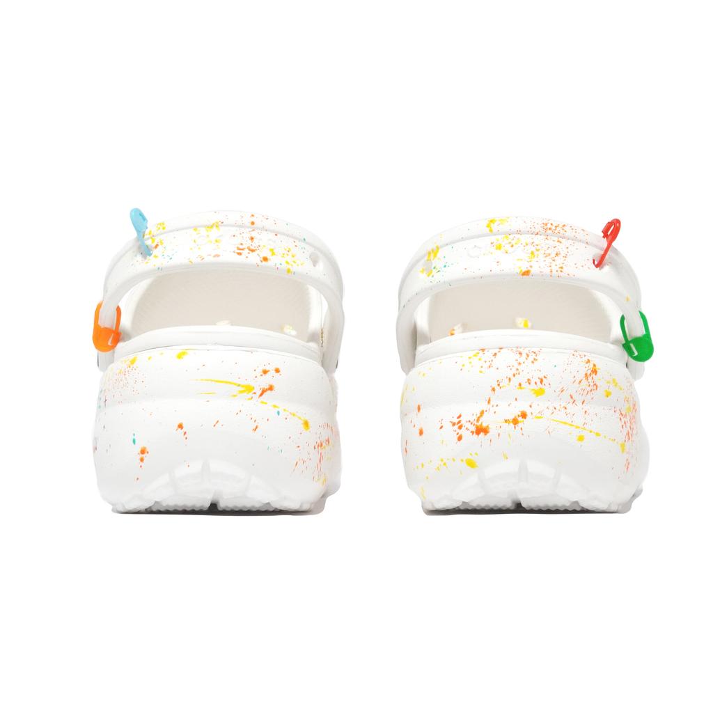 Crocs Classic Platform Clog Skittles BOX Splash Ink Fashion and Versatile EVA Hole Shoes for men and women in rainbow colours