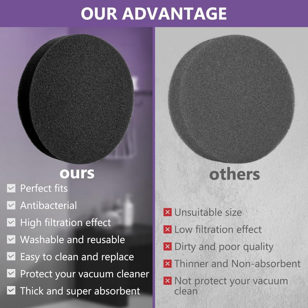 4 Pack Replacement 1608225 Vacuum Pre Motor Filter for Bissell 1797 2190 2256 2256K 2258 2259 2260 2191 2253 22547 22549 2316 2692 2488 1700 1701