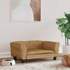 VidaXL Dog Bed, Pet Sofa with Wooden Frame, Basket for Puppies Indoor House, Brown 171829
