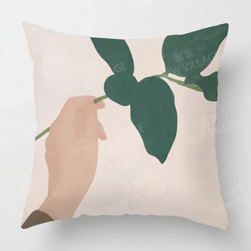 Nordic Fall Home Decor Autumn  Throw Pillow Cover Sofa Cushion Cover Velvet Modern