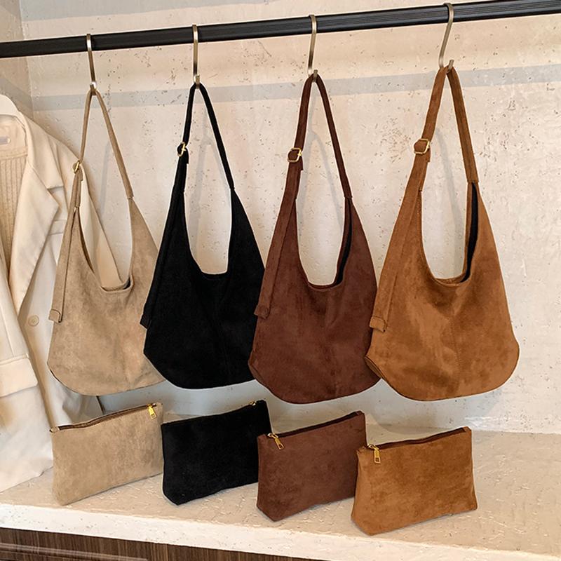 Women's High Capacity Pu Leather Shoulder Bag Winter New Fashion Retro Hobo Bag Luxury Brand Designer Handbags