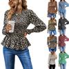 Damen Winter Langarm Tunika Bedruckt Lässiges Hemd Top