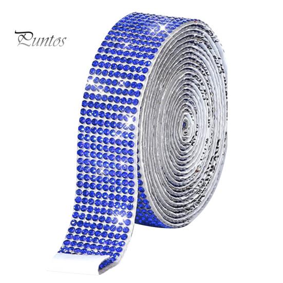 1 Roll 90CM Rhinestone Ribbon Self-Adhesive Glitter Faux Crystal Decorative Ribbon Clothes Shoes DIY Projects Crafts Bling Rhinestone Sticker Wrap