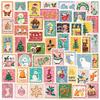 50Pcs/Set Pink Christmas Stamp Series 02 Stickers DIY Fashion Waterproof Doodle Decals Stickers