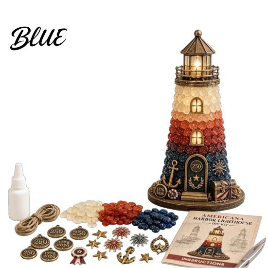 Beach Theme Room Up Unique DIY Kit Glass Lighthouse Decor Sea 3D Light Handmade Gift