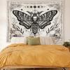 VIKAMA Dark Gothic Death Butterfly Tapestry Skull Floral Motif Wall Hanging Bedroom Headboard Guesthouse Wall Decoration