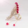 Lily of The Valley Bouquet Tassel Clip Shiny Color Hair Clips Rhinestone  Women
