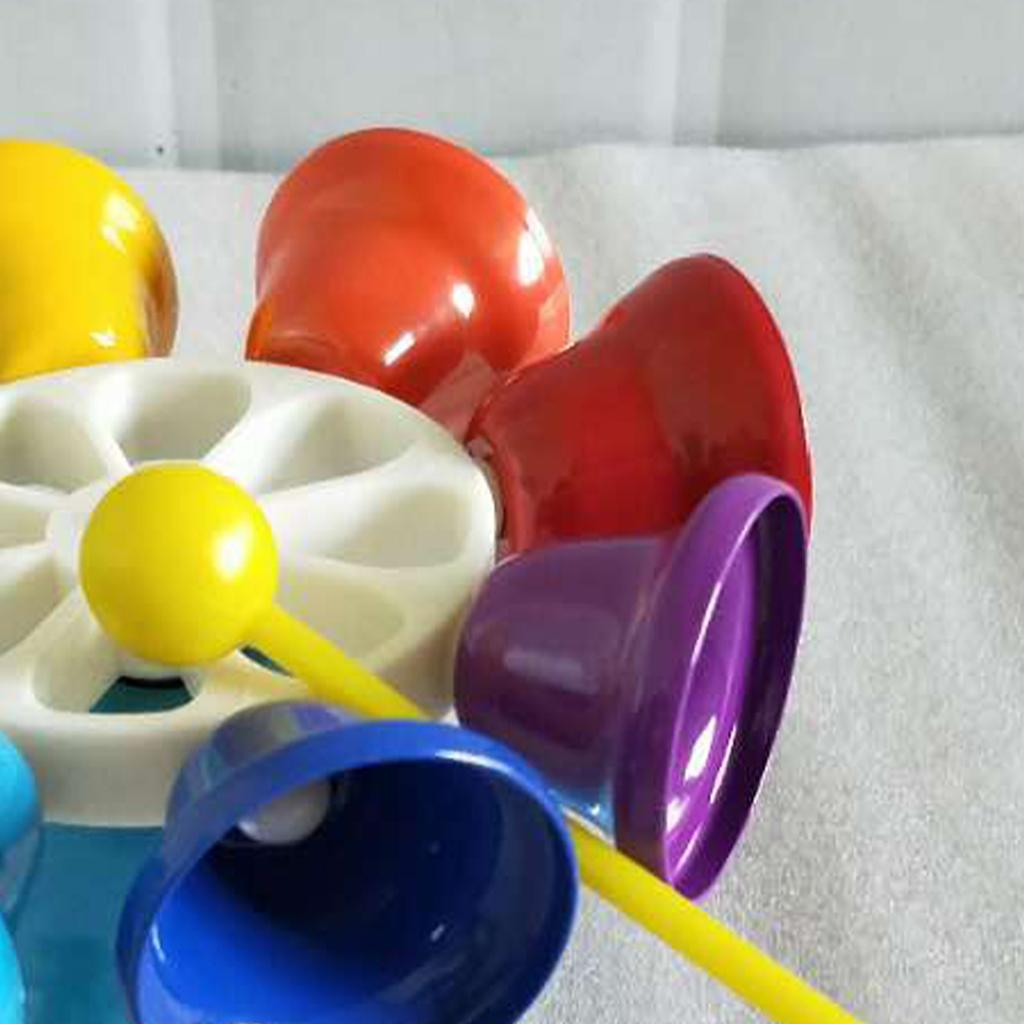 Musical Bell Toy 8 Notes Metal Bells Colorful Musical Toy for Kids Teaching Kindergarten