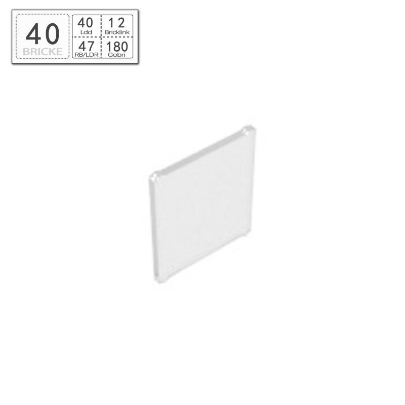 BRICKE 51266 1x3x3 Flat Window Glass Panel, Compatible with LEGO MOC Accessories 66pcs