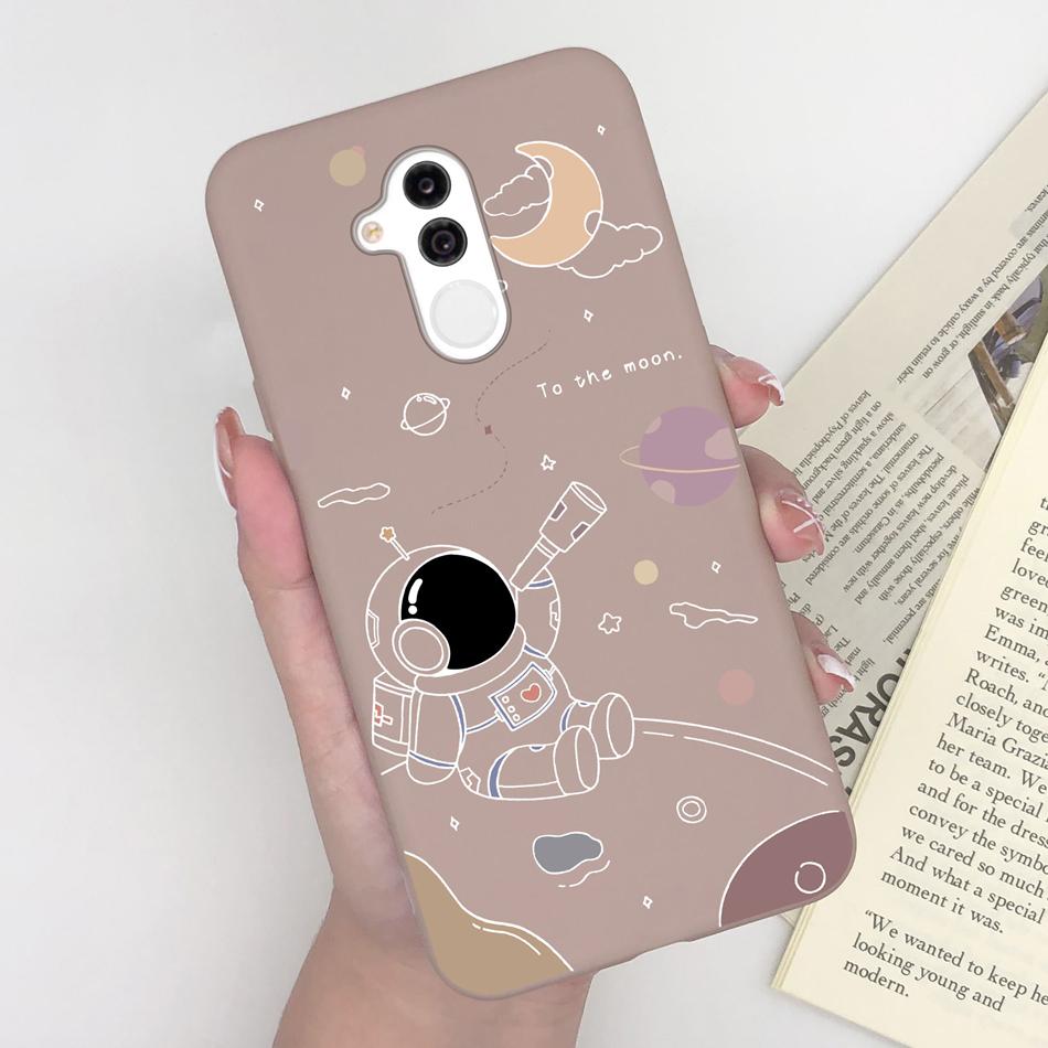 Case For Huawei Mate 20 Lite Cute Astronaut Soft Matte Silicone Bumper For Huawei Mate 20lite Phone Back Cover Coque Bumper Capa