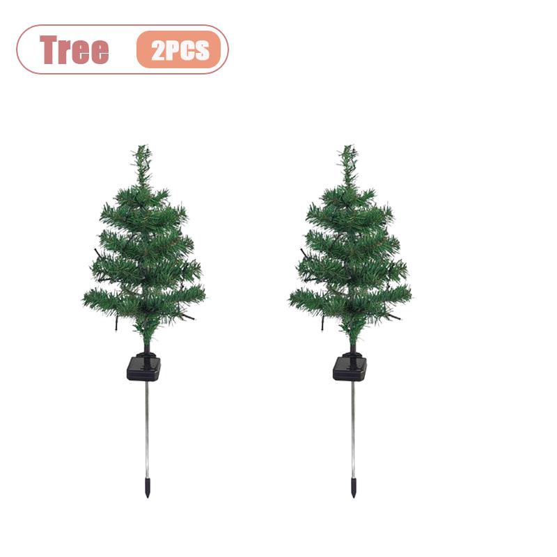 Colorful Solar Christmas Tree Lights Outdoor Lawn Yard Garden Festive Atmosphere Lamp Holiday String Decor for Patio Home Party