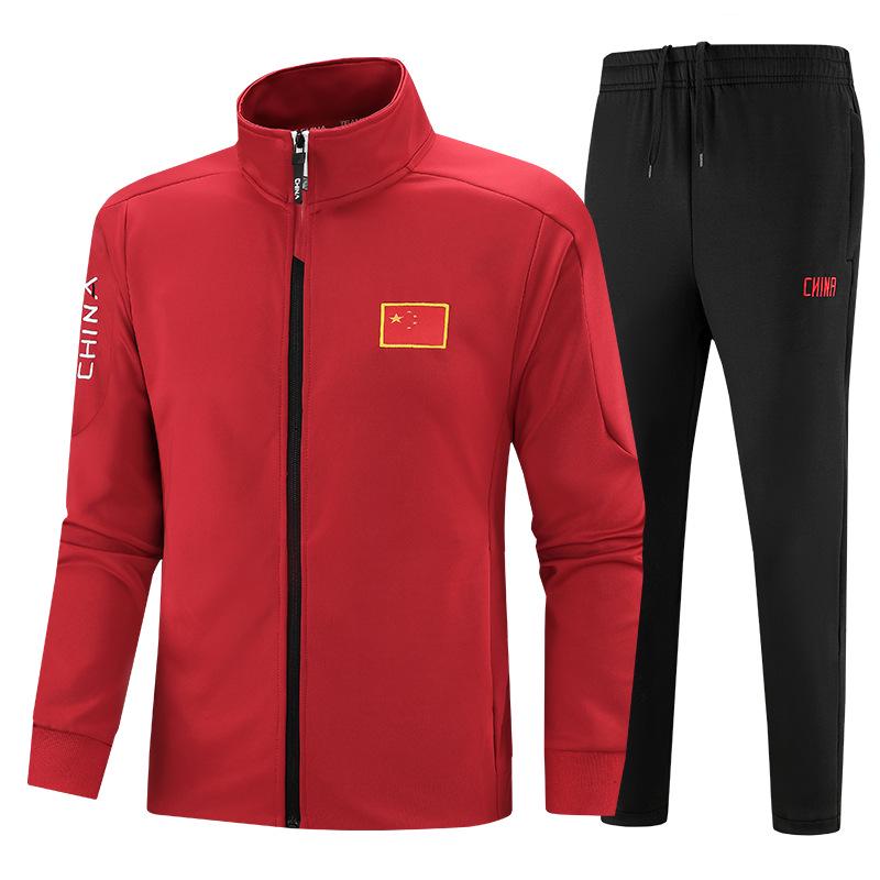 

Унисекс спортивный костюм сборной Китая: Весенне-осенняя тренировочная куртка для тхэквондо и бега для студентов M красный