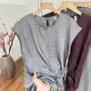 Elegant Ice Silk T-shirt & Casual Pants Set for Young Mothers - Summer Style, Age-Defying, Perfect for Middle-Aged & Seniors