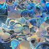 50 Cartoon Laser Blue Space Graffiti Stickers Decorate Guitar Notebook Suitcase DIY Waterproof