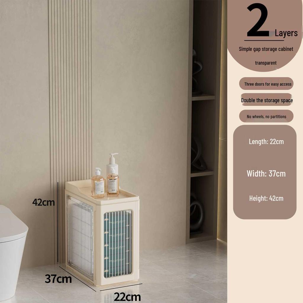 Koupelnový zásuvkový úložný regál do štěrbin