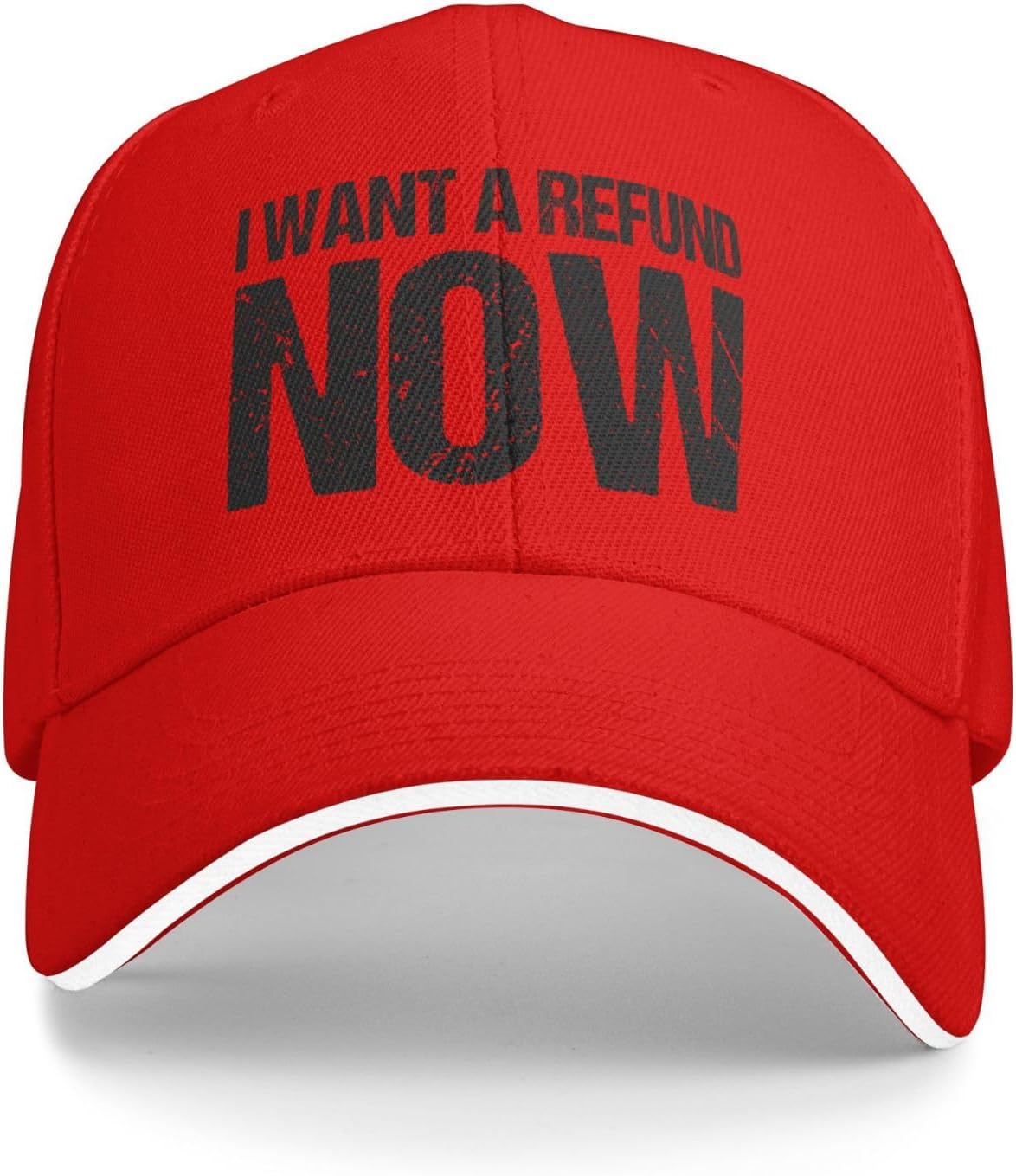 Я Хочу Возврат Денег Сейчас Потертая Бейсболка Полиэстер Регулируемая Для Улицы Кепка Тракер Унисекс One Size