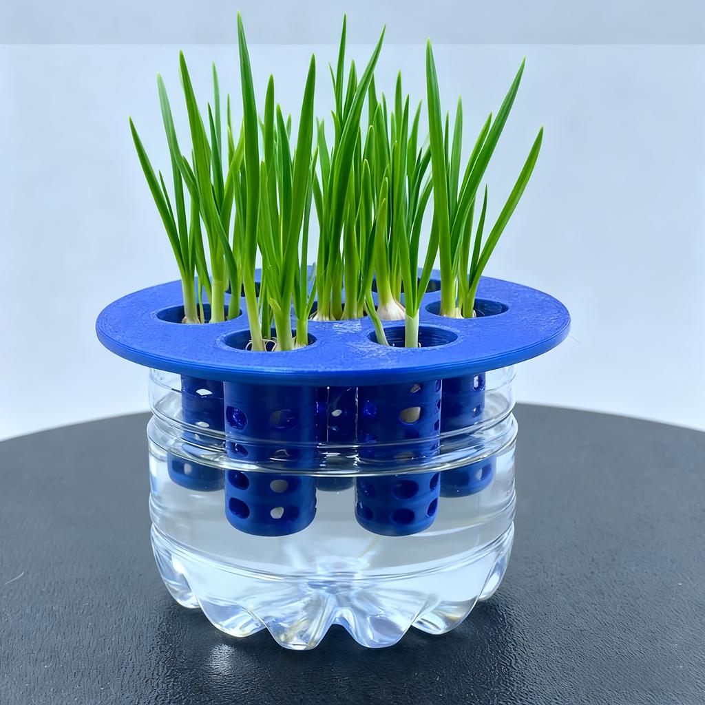 2PC Garden Nursery Pot 7-Hole Garlic Scallion Hydroponic Planters 3D Printed Hydroponic Mold for Flower Vegetable Home Gardening