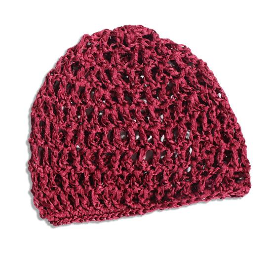 Women Knitting Hat Hollow Design Breathability Bun Hairstyle Elastic Headpiece Winter Versatile Hair Accessory