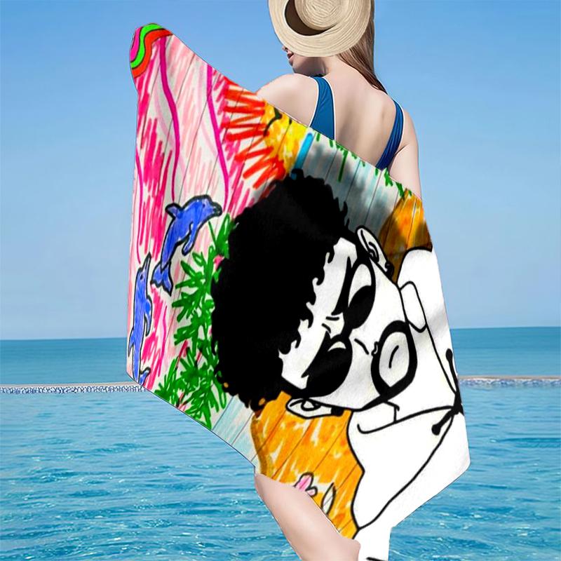 Bad Bunny Collage Strandtuch, Super Weiche Mikrofaser, Geschenk für Sie/Ihn, Geburtstag, für Pool, Strand, Reisen, Heimdeko Fanartikel