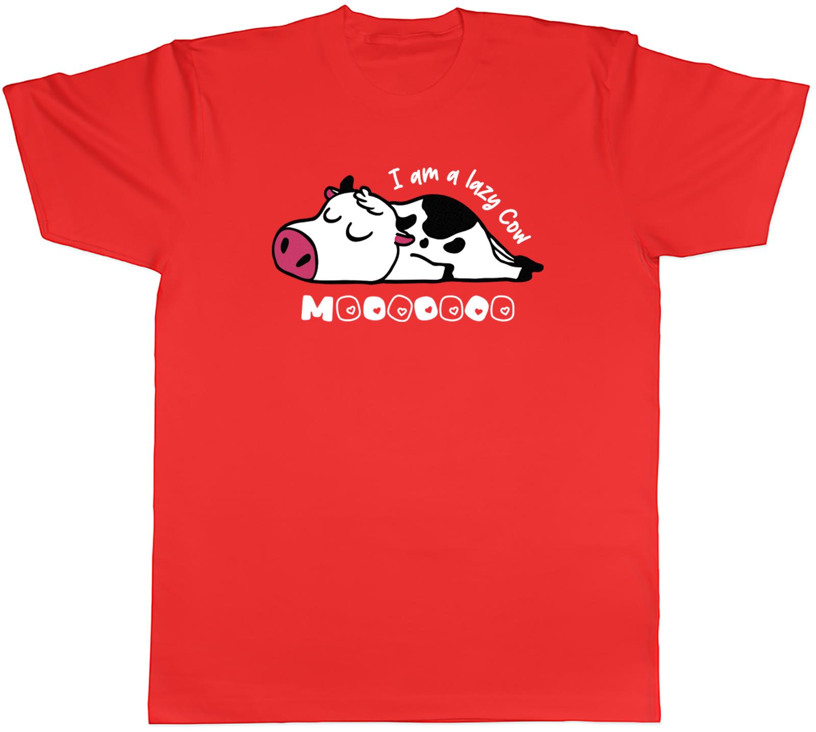 Funny Lazy Cow Unisexs TShirt Lazing Sleeping Cow Tee Gift S