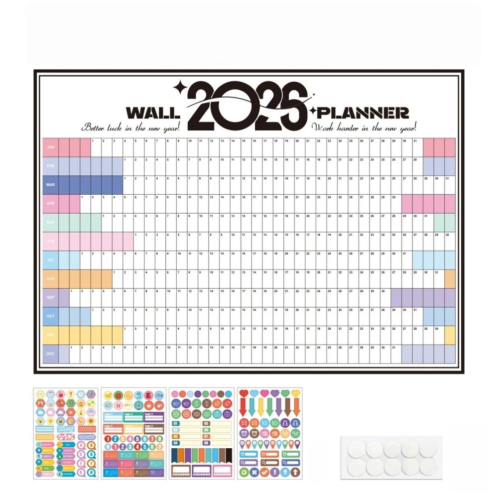 

Newest 2026 Calendar Large Wall Calendar 365 Days Planner Sheet To Do List Check-In Plan Daily Weekly Agenda Schedule Organizer