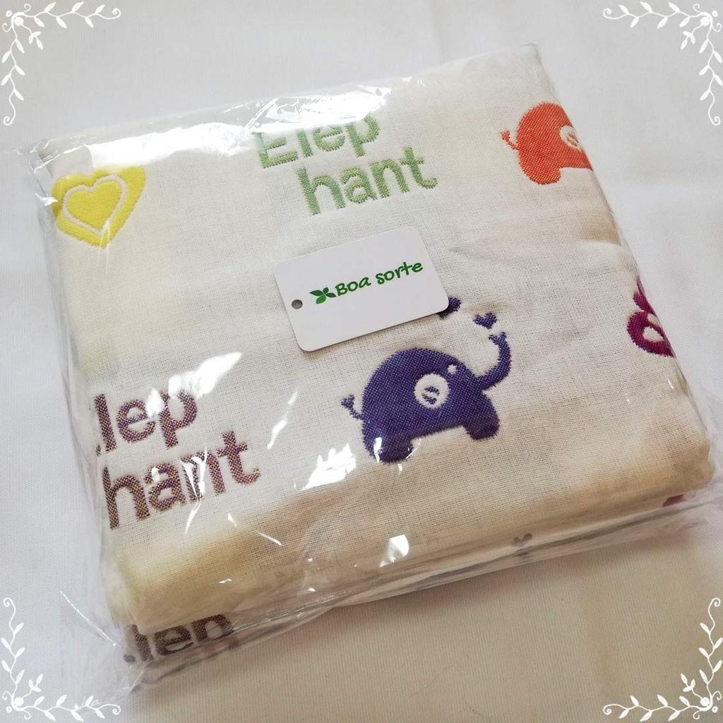 BoaSolchi Neugeborenenwickeltuch, Baby-Badetuch, Decke, 100% Baumwolle, 6-lagige Gaze (Kleiner Elefant)