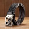 3.5CM Tiger Alloy Automatic Buckle Cowskin Leather Belt Quality Men Wasitbad Strap Genuine Leather Gift Bussiness Belt for Jeans