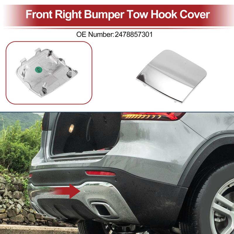 X Autohaux Car Tow Hook Cover Cap for Mercedes-Benz GLB250 No.2478857301 Silver Tone
