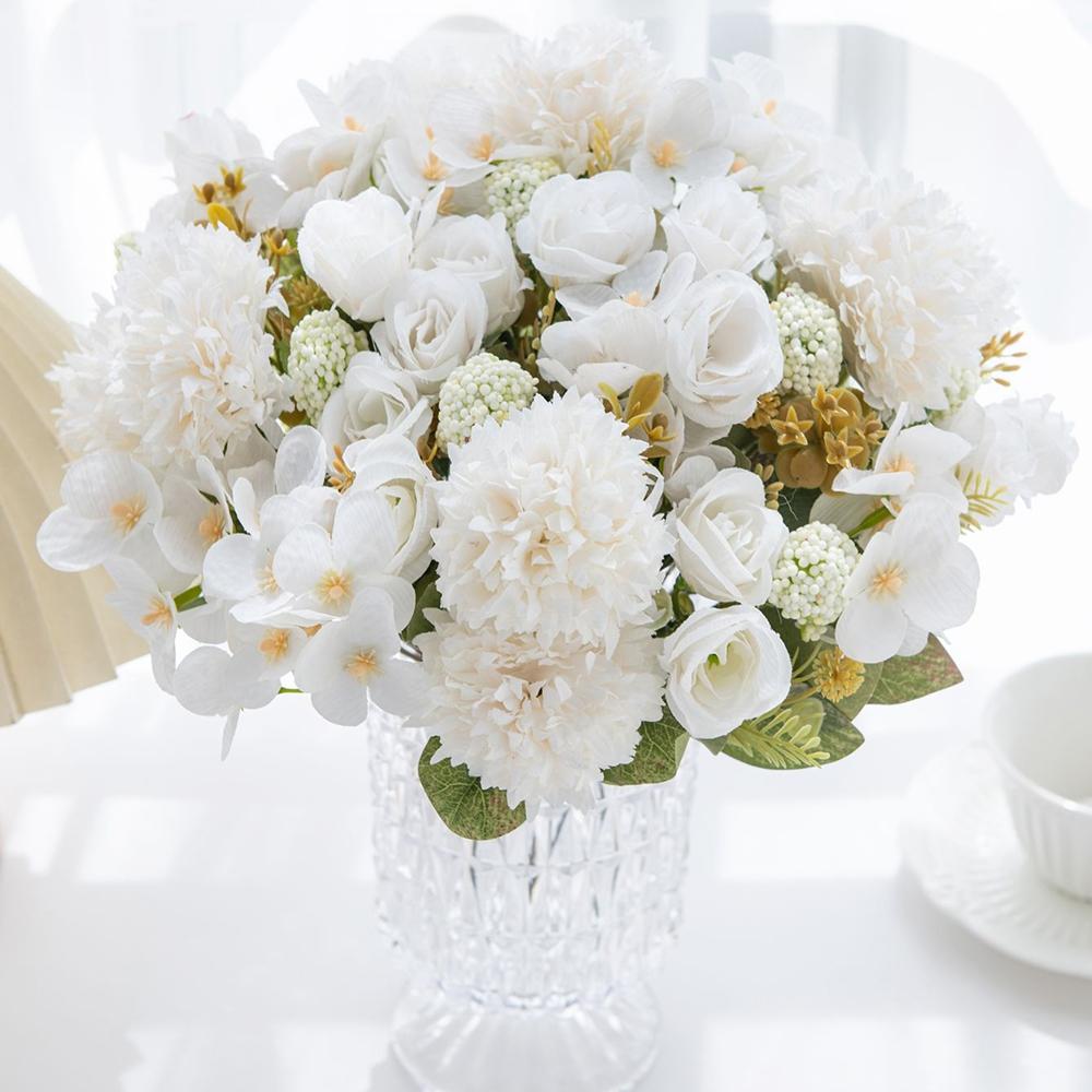 1/3pcs Artificial Flowers Ball Chrysanthemum Rose Wedding Home Room Table Decor Wreath Bridal Bouquet Table Arrangement Diy Gift